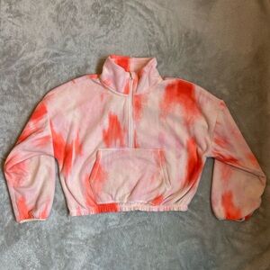 Old Navy Active girls crop fleece quarter zip. Size medium, 8.